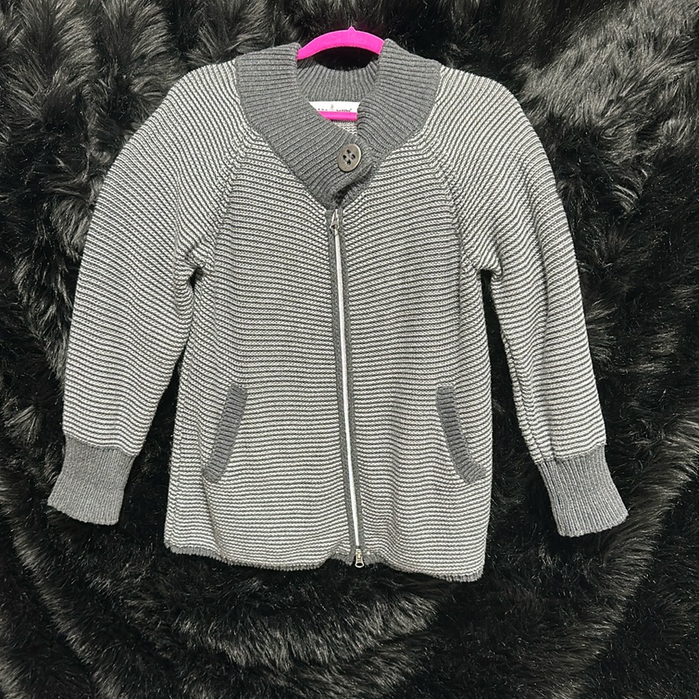 Womens Neon Buddha Full Zip Cardigan Sweater Size Small Gray / W-55